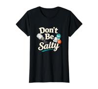 No Seas Salado Cloruro de Sodio Química Juego de Palabras Camiseta gráfica económica, Mujer, Negro, XL