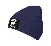 No Seas Tan Crítico con Los Hipopótamos Hombre Mujer Gorro De Punto Cálido Skull Cap Resistente Al Viento Gorro Invierno para Ciclismo Pasear Al Perro Correr
