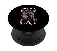 No Seas un Gato asustado: Gato de Halloween PopSockets PopGrip Adhesivo