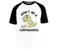 No Seas Un Zorrito Camiseta Beisbol Blanca Unisex Manga Corta Negra Unisex White Baseball T-Shirt Black Short Sleeve