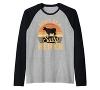 No Seas una novilla Salada, Bonito diseño de Vaca para Amantes de los Animales Camiseta Manga Raglan