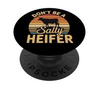 No Seas una novilla Salada, Bonito diseño de Vaca para Amantes de los Animales PopSockets PopGrip Adhesivo