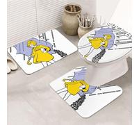 No Seas Una Perra Salada Juego De 3 Alfombras De Baño Antideslizante Alfombra De Contorno Absorbente Tapa De Inodoro para Inodoro Interior Bañera