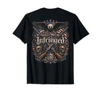 No será infringido USA 2da Enmienda Eagle Rifle Skull Camiseta