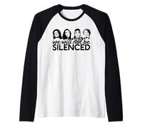 NO SERÁMOS SILENCIADOS El Escuadrón Rashida AOC Omar Meme Camiseta Manga Raglan