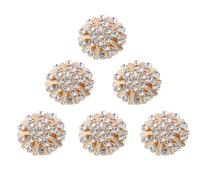 No Sew Button Clips, Instant Button Clip, Rhinestone Button Covers Set, Button Clip for Shirts, Rhinestone Set de 6 botones de la camisa del Rhinestone Covers, Instant Button Clip for Bluses, Vestidos