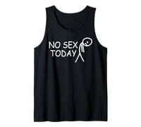 No Sex Today Divertido Cara Decepcionada Broma Adulto Meme Camiseta sin Mangas