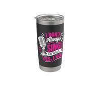 No siempre canto Oh, espera, sí, lo hago, Funny Singer Vaso térmico de acero inoxidable de doble pared