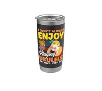 No Siempre Disfruto Tocando Ukelele Oh Espera Sí Lo Hago Vaso térmico de acero inoxidable de doble pared