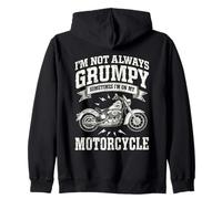 No Siempre Estoy gruñón a Veces Estoy en mi Motociclista Sudadera con Capucha