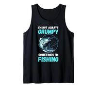 No siempre estoy gruñón, a veces estoy pescando Pesca divertida Camiseta sin Mangas