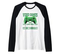 No Siempre Juego Videojuegos A Veces como y duermo un Camiseta Manga Raglan