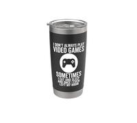 No siempre juego videojuegos Funny Gamer Boys productns Vaso térmico de acero inoxidable de doble pared