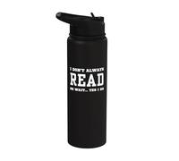 No Siempre Leo Oh Espera Sí Lo Hago - Lectura Sarcástica Stainless Steel Insulated Water Bottle