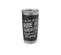No siempre soy grosero y sarcástico A veces estoy durmiendo Vaso térmico de acero inoxidable de doble pared