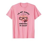 No Siempre Soy Inteligente, a Veces Estoy Dormido Cerebro Divertido Camiseta, Hombre, Rosado, XL