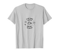 No Siempre Soy sarcástico a Veces Estoy Dormido Cita Divertida Camiseta, Hombre, Plata, M
