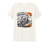 No Siempre Soy un accidente de Tren, Divertido Equipo de Esqueleto de Halloween Camiseta Premium