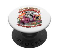 No Siempre Soy un accidente de Tren, Solo bromeo Toot Toot Raccoon PopSockets PopGrip Adhesivo