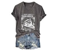 No Siempre Soy un Choque de Trenes, Solo bromeando con una Camiseta humorística Transpirable (Gris XXXL)