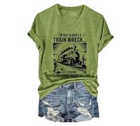 No Siempre Soy un naufragio de Tren, Solo bromeando con una Camiseta humorística Transpirable (Verde XXXL)