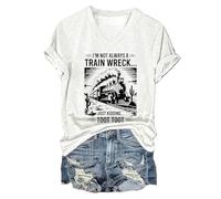 No Siempre Soy un naufragio de Tren Solo bromeando con una Camiseta humorística y Transpirable (Blanco M) (M Blanco)