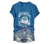 No Siempre Soy un naufragio de Trenes Que bromeaba en la Camiseta humorística (Lake Blue XXXL) (XXXL Lake Blue)