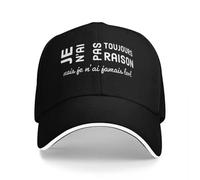 No Siempre Tengo la razón, Pero Nunca me equivoco Camiseta Textos en francés Aventuras al Aire Libre Sombreros Gorra de béisbol para Mujer Hombre Verano