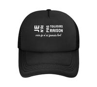 No Siempre Tengo razón, Pero Nunca me equivoco. Camiseta. Textos en francés, Sombreros Humanos, Gorras de Hombre, Gorra Personalizada, Gorra de Hombre y Verano.