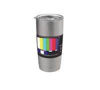 No Signal 70s 80s Television Screen Retro Vintage Funny TV Vaso térmico de acero inoxidable de doble pared
