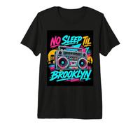 No Sleep Til Brooklyn Retro Boombox, Amante de la música Camiseta Premium