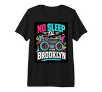 No Sleep Til Brooklyn Retro Boombox, Amante de la música Camiseta Premium