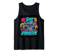 No Sleep Til Brooklyn Retro Boombox, Amante de la música Camiseta sin Mangas