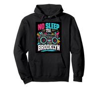 No Sleep Til Brooklyn Retro Boombox, Amante de la música Sudadera con Capucha