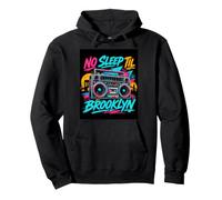 No Sleep Til Brooklyn Retro Boombox, Amante de la música Sudadera con Capucha