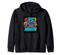 No Sleep Til Brooklyn Retro Boombox, Amante de la música Sudadera con Capucha
