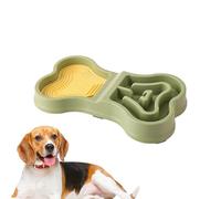 No Slip Puppy Bowl, Slow Down Eating Bowl, Anti Slip Pet Feeder with Portable and Travel Friendly Design for Indoor or Outdoor Feeding, 13.78x7.87x1.97 Inches