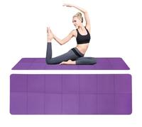 No Slip Yoga Mat, portátil Yoga Mat, Household Yoga Mat, plegable Yoga Mate, Yoga Mat con bolsa de transporte, doble cara con tecnología mute para viajes y uso doméstico