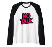 No Small Talk Zone - Frase Divertida para Introvertidos Camiseta Manga Raglan