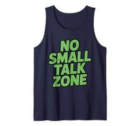 No Small Talk Zone - Frase Divertida para Introvertidos Camiseta sin Mangas
