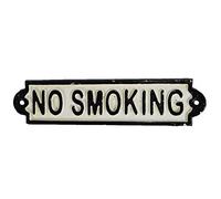 No Smoking Cast Iron Sign Plaque Door Wall Fence Post Cafe Shop Pub Hotel Bar