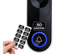 No Soliciting Cartel, 10 Piezas Resistente a la Intemperie Pequeña Señal de No Solicitud Señal de no Solicitud para Timbre para el Hogar Oficinas Apartamentos (3x2cm, Negro)