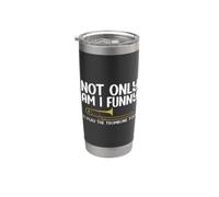 No solo soy gracioso, también toco el trombón Trombón Vaso térmico de acero inoxidable de doble pared