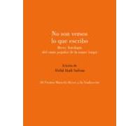 No Son Versos Lo Que Escribo