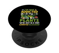 No Soy Adicto a mis Plantas Jardinería Divertida PopSockets PopGrip Adhesivo