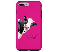 No Soy Amoosed Juego de Palabras de Dibujos Animados Estilo Vaca Carcasa para iPhone 7 Plus/8 Plus