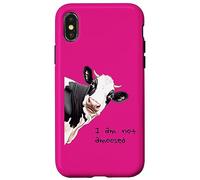 No Soy Amoosed Juego de Palabras de Dibujos Animados Estilo Vaca Carcasa para iPhone X/XS