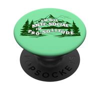 No Soy Antisocial, Estoy a Favor de la Soledad, los Viajes al Aire Libre, la montaña PopSockets PopGrip Adhesivo