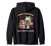 No Soy Antisocial Solo en lo Profundo de una Rana de Libros Sudadera con Capucha
