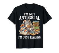 No Soy Antisocial, Solo Estoy Leyendo un Gato Camiseta